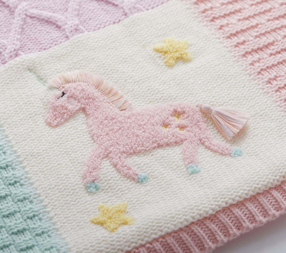 Unicorn Heirloom Baby Blanket Pottery Barn Kids UK